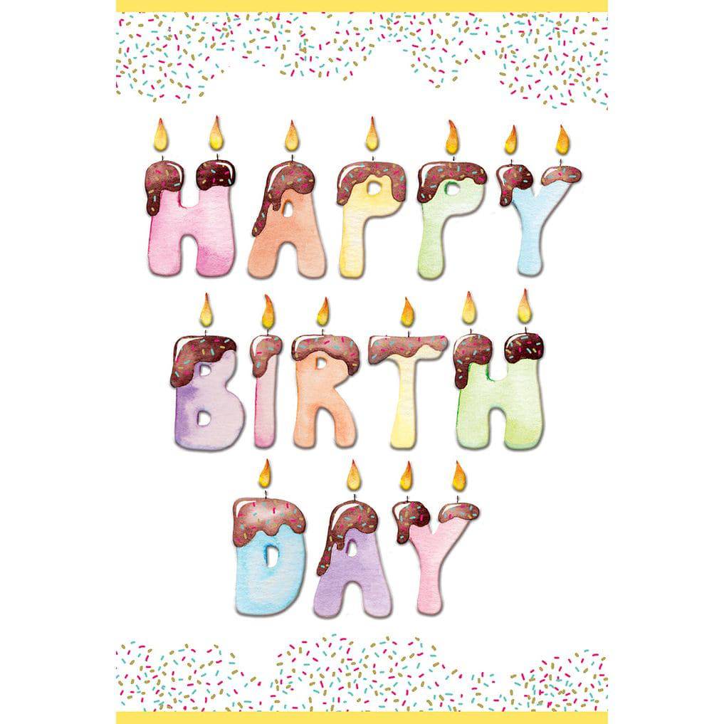 Frosted candles birthday card from Pictura featuring elegant candle illustrations on an everyday greeting card.